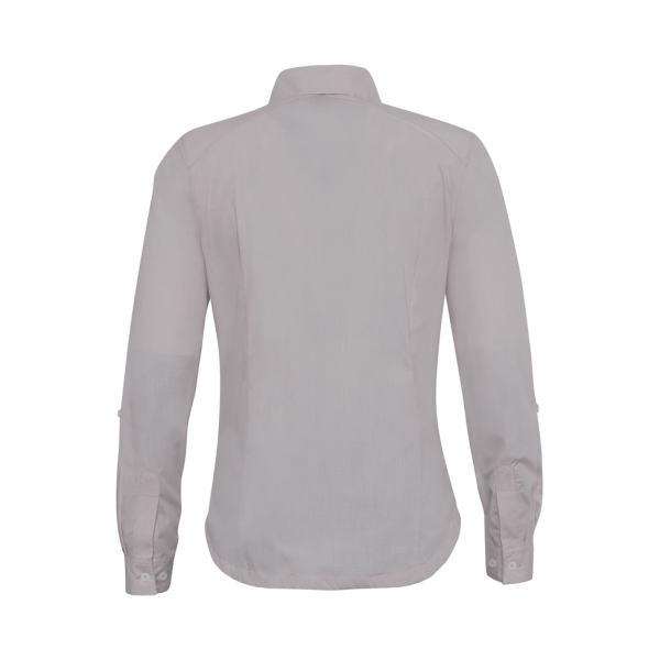 Khaki Executive Long Sleeve Blouse For Women
